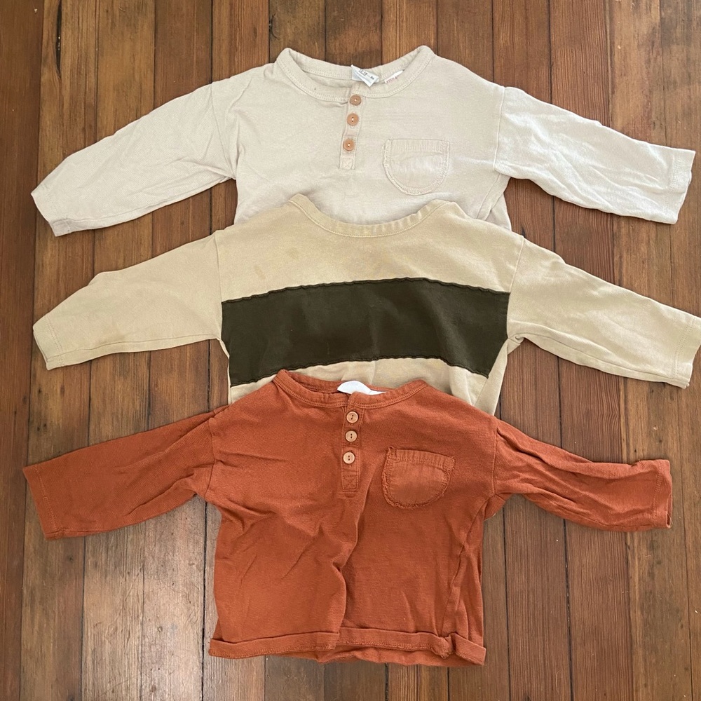 Zara long sleeve shirts 12-18 months